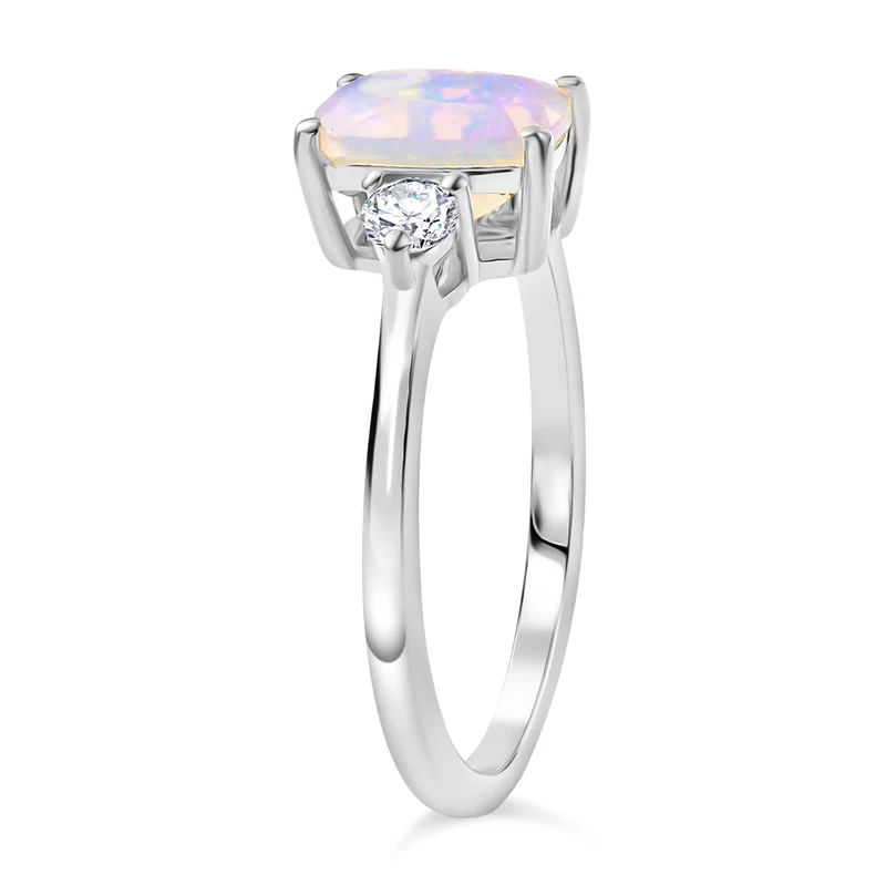 2er Set - D'Joy AA Natürlicher, äthiopischer Welo Opal Ring und Anhänger, 925 Silber 750 Gelb Vergoldet (Größe 17.00) ca. 1.84 ct