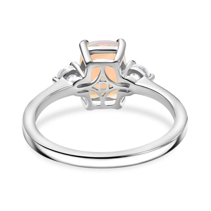 2er Set - D'Joy AA Natürlicher, äthiopischer Welo Opal Ring und Anhänger, 925 Silber 750 Gelb Vergoldet (Größe 17.00) ca. 1.84 ct