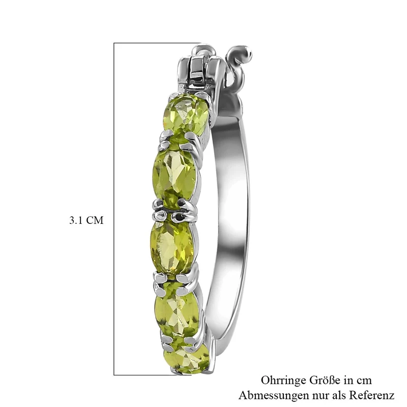Mehrfarbige Edelstein Ohrringe, Edelstahl ca. 4.86 ct