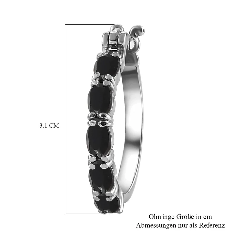 Mehrfarbige Edelstein Ohrringe, Edelstahl ca. 4.86 ct