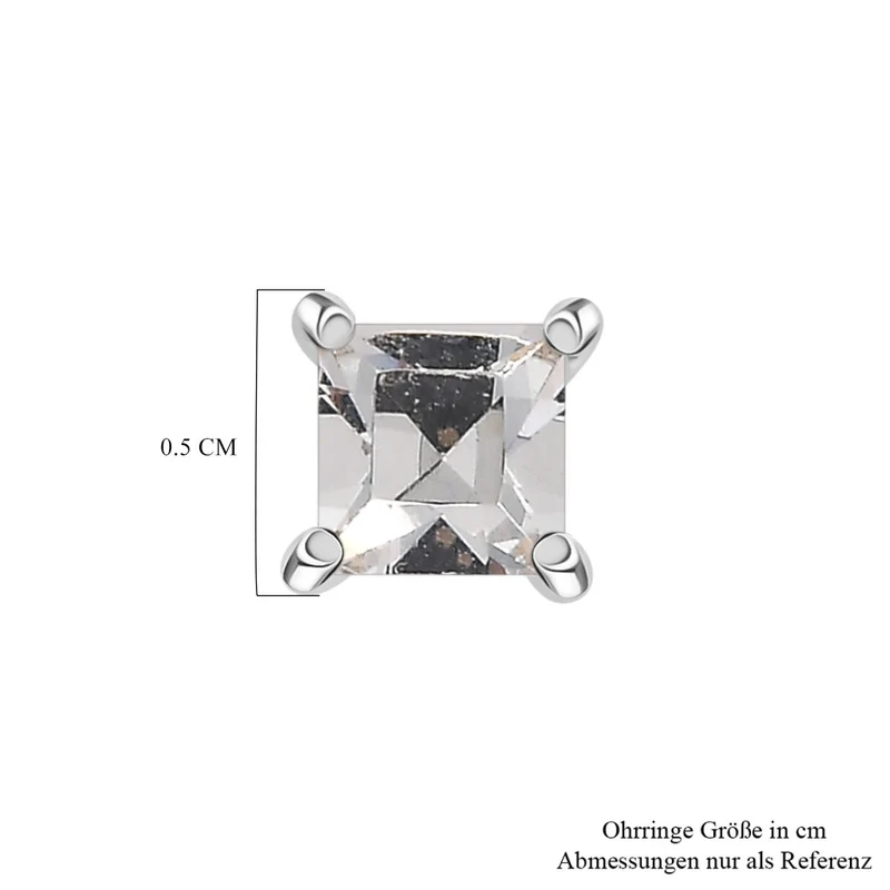 J Francis gefertigt mit SWAROVSKI Weißer Swarovski Kristall Ohrringe 925 Silber