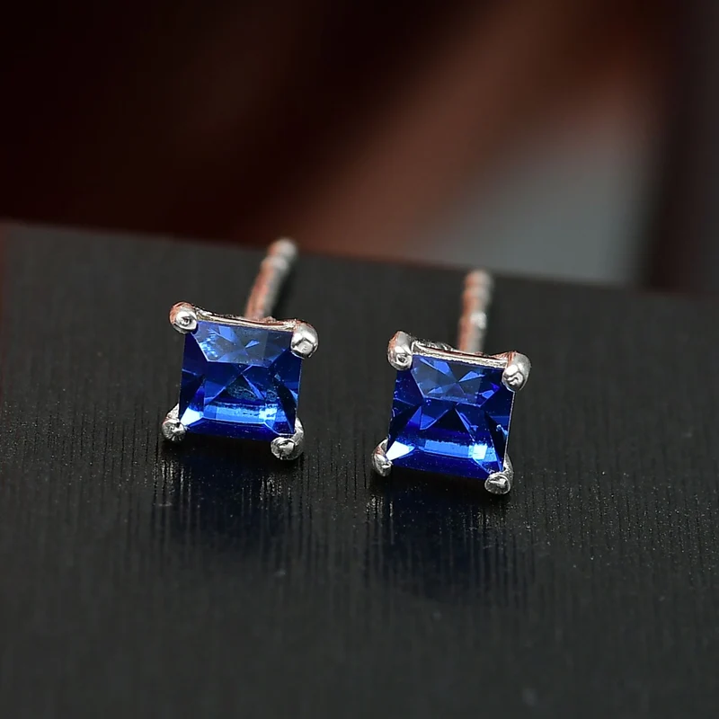J Francis gefertigt mit SWAROVSKI Weißer Swarovski Kristall Ohrringe 925 Silber