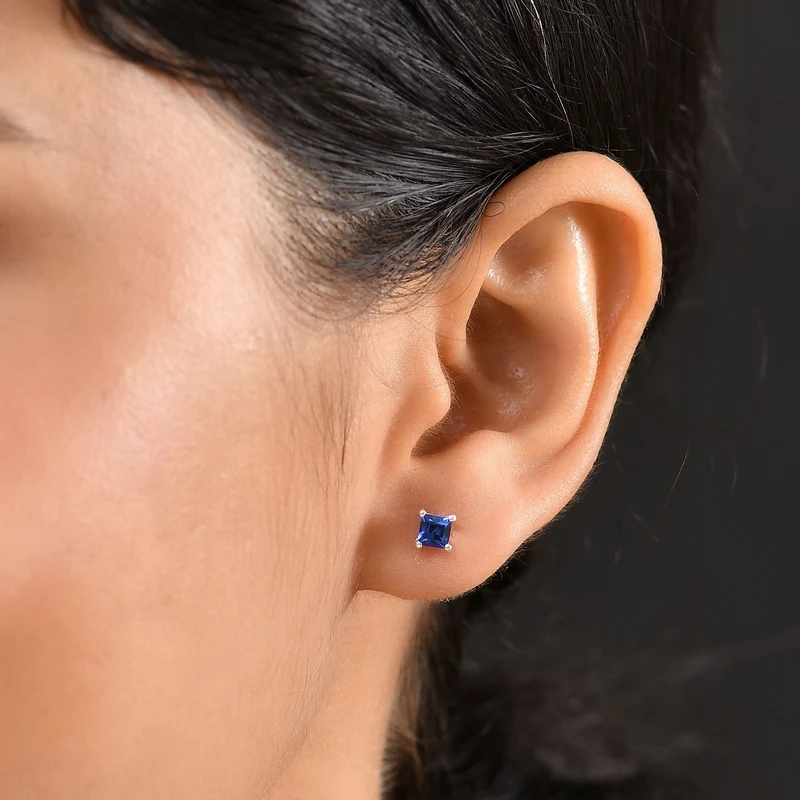 J Francis gefertigt mit SWAROVSKI Weißer Swarovski Kristall Ohrringe 925 Silber