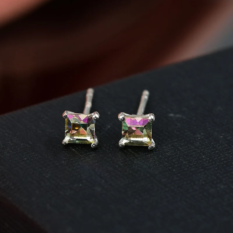 J Francis gefertigt mit SWAROVSKI Weißer Swarovski Kristall Ohrringe 925 Silber