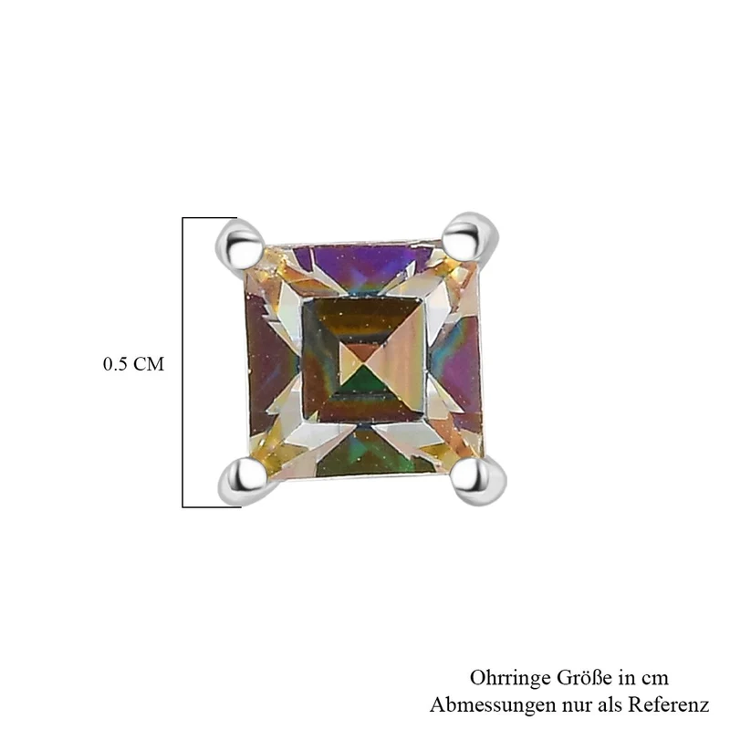 J Francis gefertigt mit SWAROVSKI Weißer Swarovski Kristall Ohrringe 925 Silber