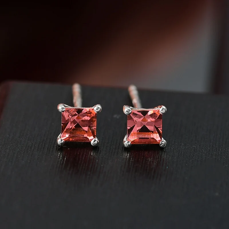 J Francis gefertigt mit SWAROVSKI Weißer Swarovski Kristall Ohrringe 925 Silber