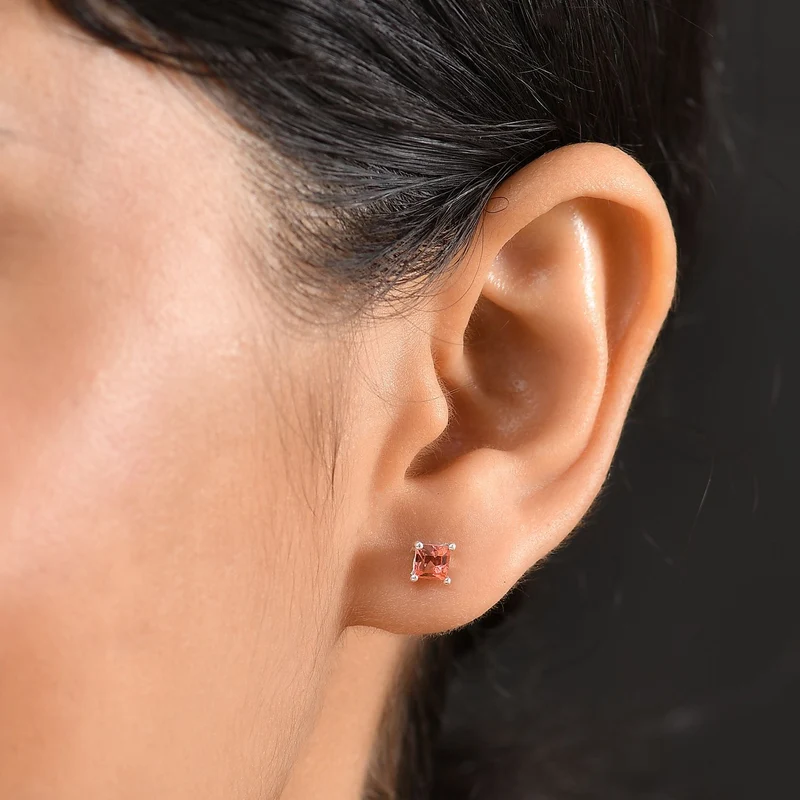 J Francis gefertigt mit SWAROVSKI Weißer Swarovski Kristall Ohrringe 925 Silber