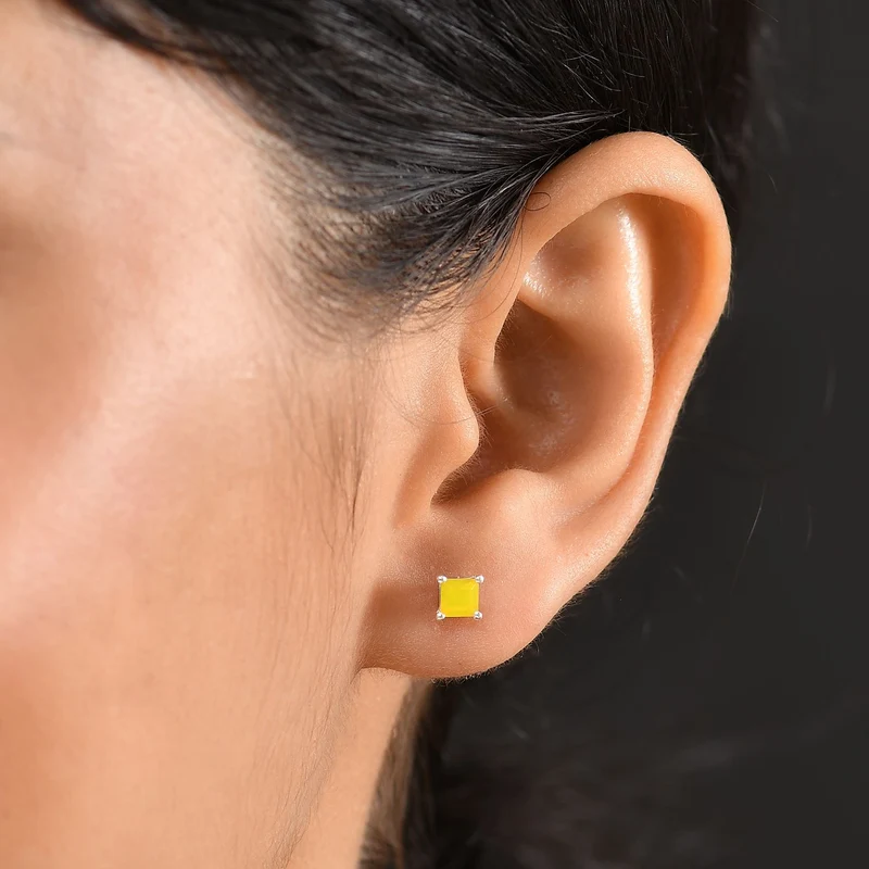 J Francis gefertigt mit SWAROVSKI Weißer Swarovski Kristall Ohrringe 925 Silber