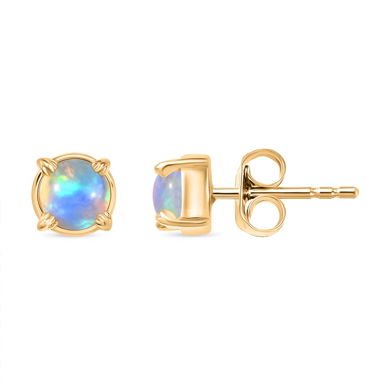 3er Set - AA Natürlicher, äthiopischer Welo Opal Anhänger, Ohrringe und Ring, Größe (17.00), ca. 2,24 ct.