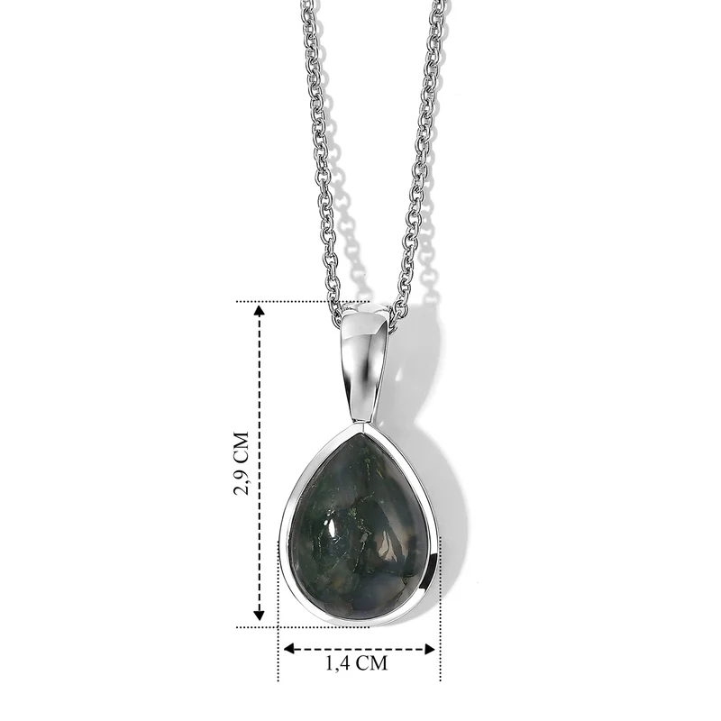 EVER TRUE Moosachat Schmuckset ca. 50 cm ca. 7,77 ct.