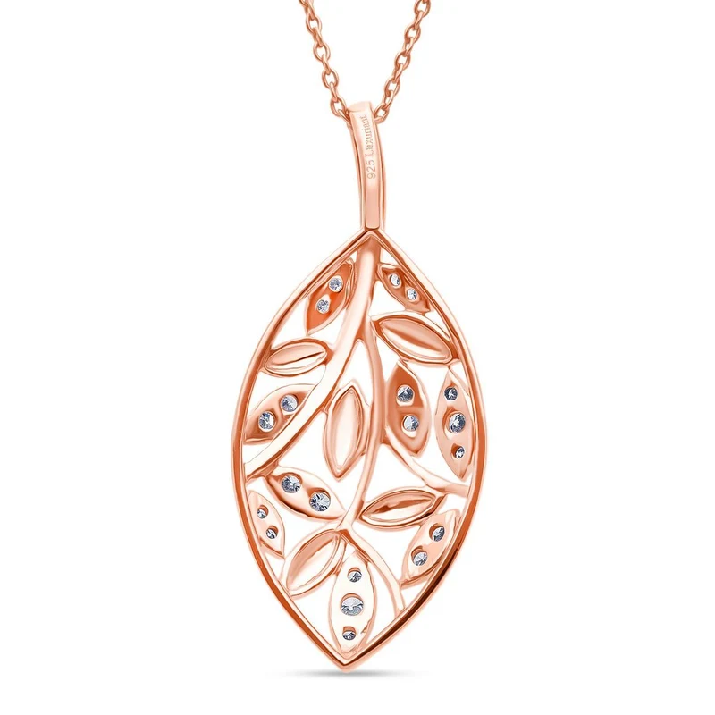LUXURIANT DIAMOND - Lab Grown Diamant SI-GH Schmuckset 925 Silber 750 Roségold Vermeil ca. 0.25 ct