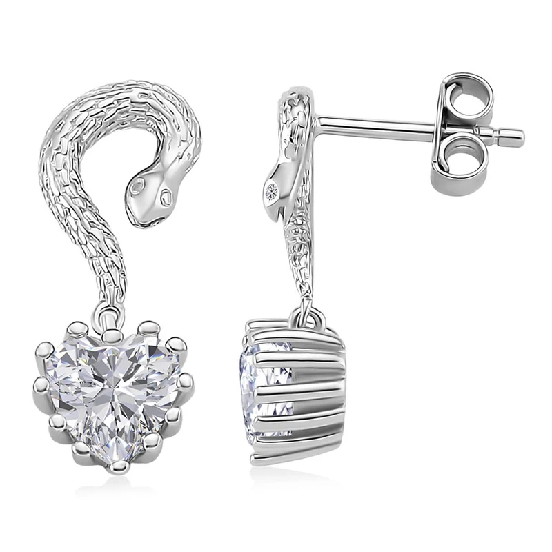 Moissanit Ohrringe 925 Silber rhodiniert ca. 2.01 ct