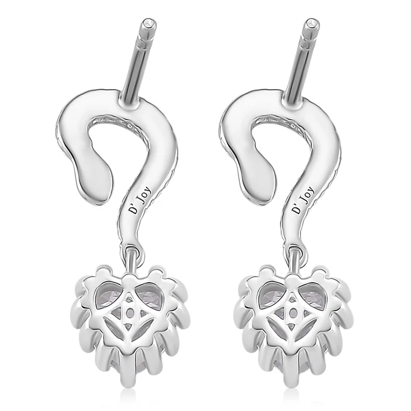 Moissanit Ohrringe 925 Silber rhodiniert ca. 2.01 ct