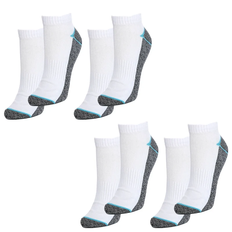 4er-Set Kupferfaser-Kompressions-Socken, Antibakteriell und Anti-Geruch, 41-45, L/XL, Grau-schwarz