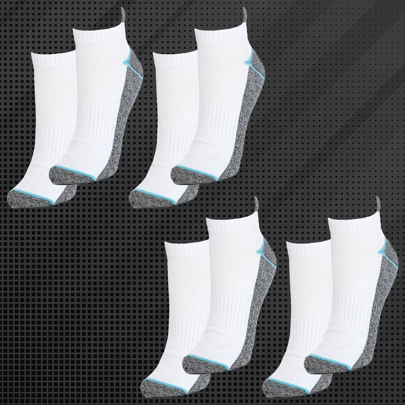 4er-Set Kupferfaser-Kompressions-Socken, Antibakteriell und Anti-Geruch, 41-45, L/XL, Grau-schwarz