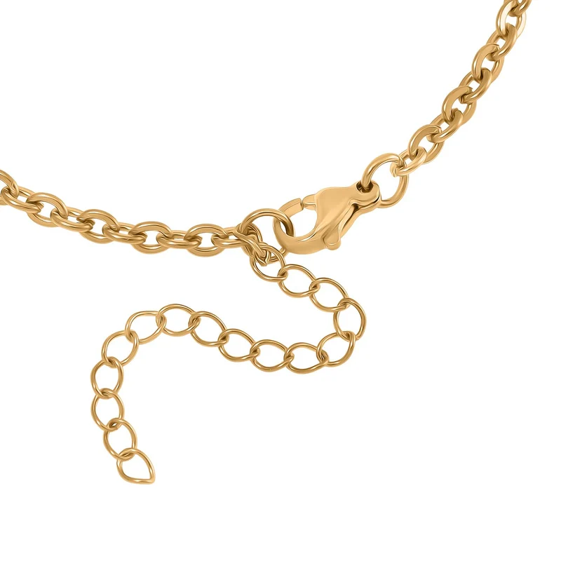 3er Set - Kugelarmband, Gliederarmband, Ankerarmband, Edelstahl, Goldfarben