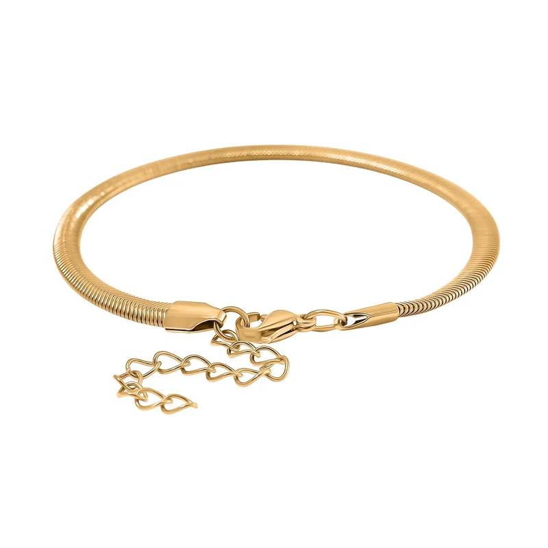3er Set - Kugelarmband, Gliederarmband, Ankerarmband, Edelstahl, Goldfarben