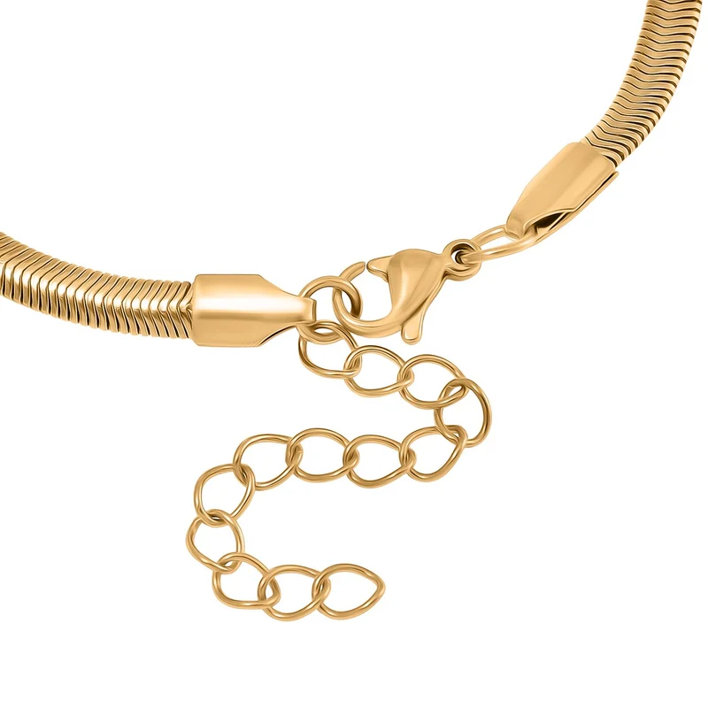 3er Set - Kugelarmband, Gliederarmband, Ankerarmband, Edelstahl, Goldfarben