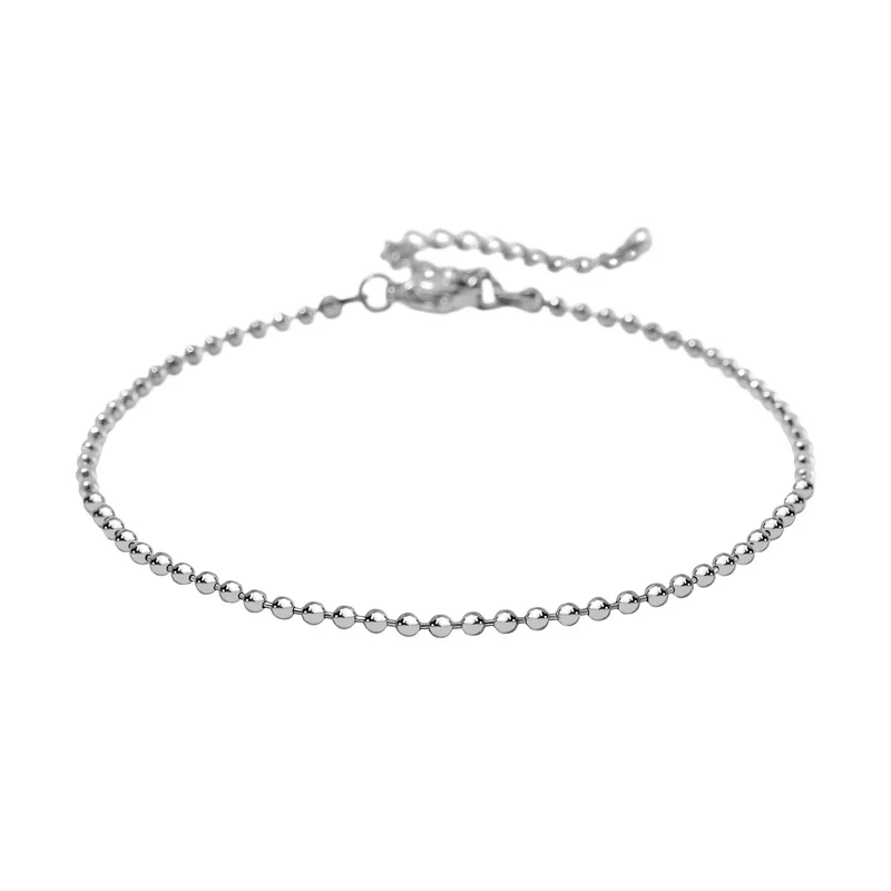 3er Set - Kugelarmband, Gliederarmband, Ankerarmband, Edelstahl, Goldfarben