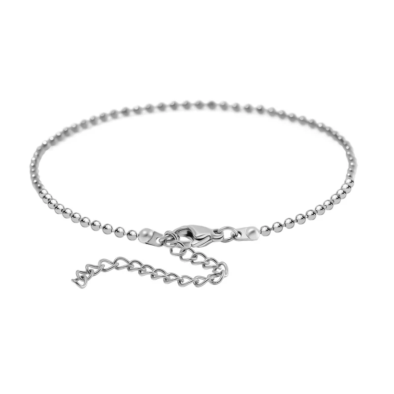 3er Set - Kugelarmband, Gliederarmband, Ankerarmband, Edelstahl, Goldfarben