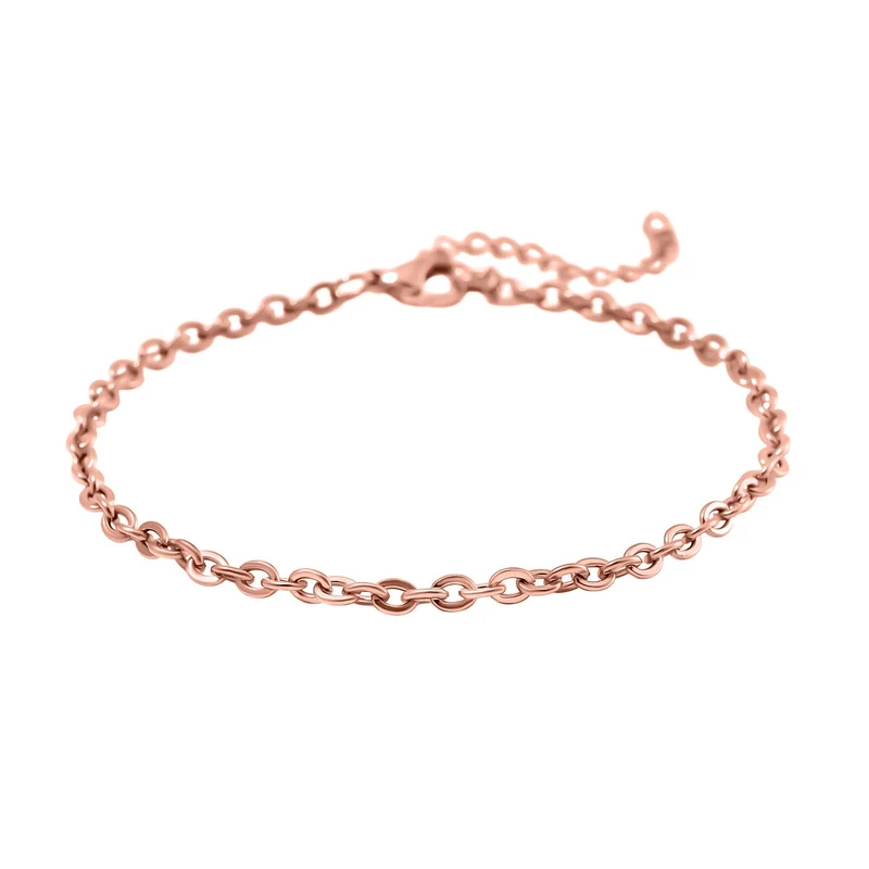 3er Set - Kugelarmband, Gliederarmband, Ankerarmband, Edelstahl, Goldfarben