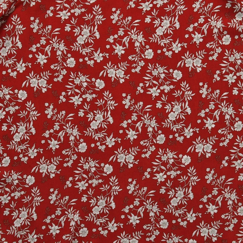 Luftige Taillen-Culottes mit Smok-Detail und Blumenmuster, Einheitsgröße, rot