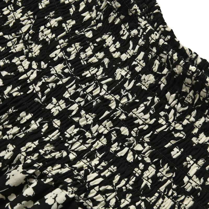 Luftige Taillen-Culottes mit Smok-Detail und Blumenmuster, Einheitsgröße, rot