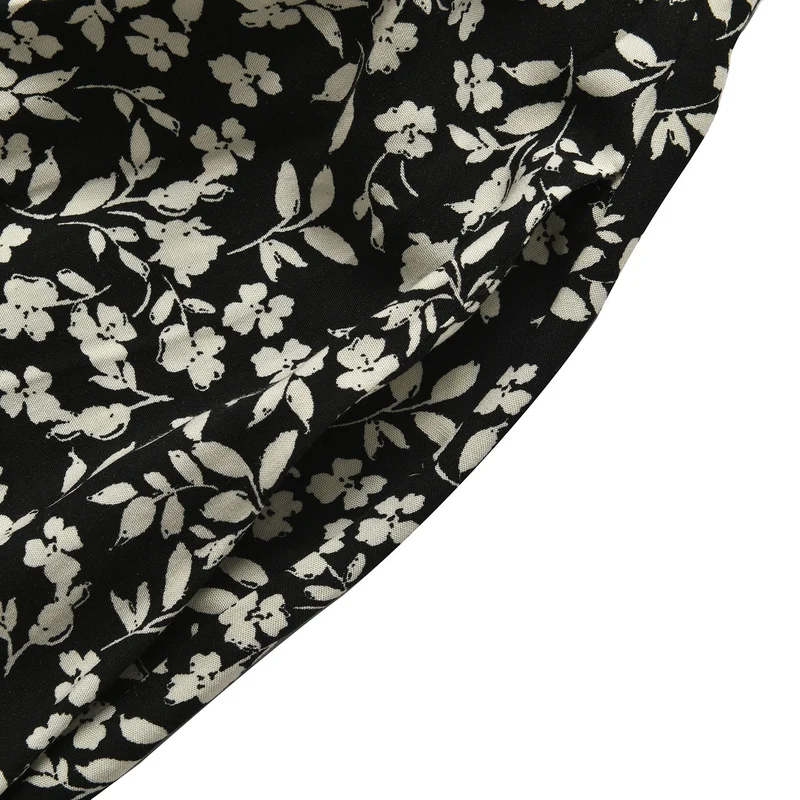 Luftige Taillen-Culottes mit Smok-Detail und Blumenmuster, Einheitsgröße, rot