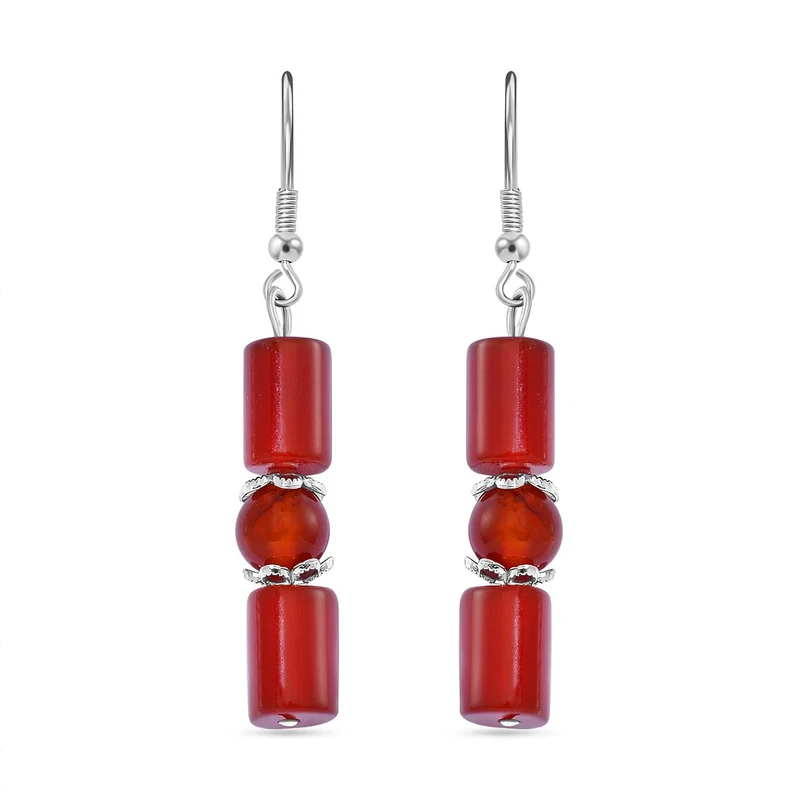 Blauer Sandstein Schmuckset Reiner Edelstahl ca. 136.00 ct