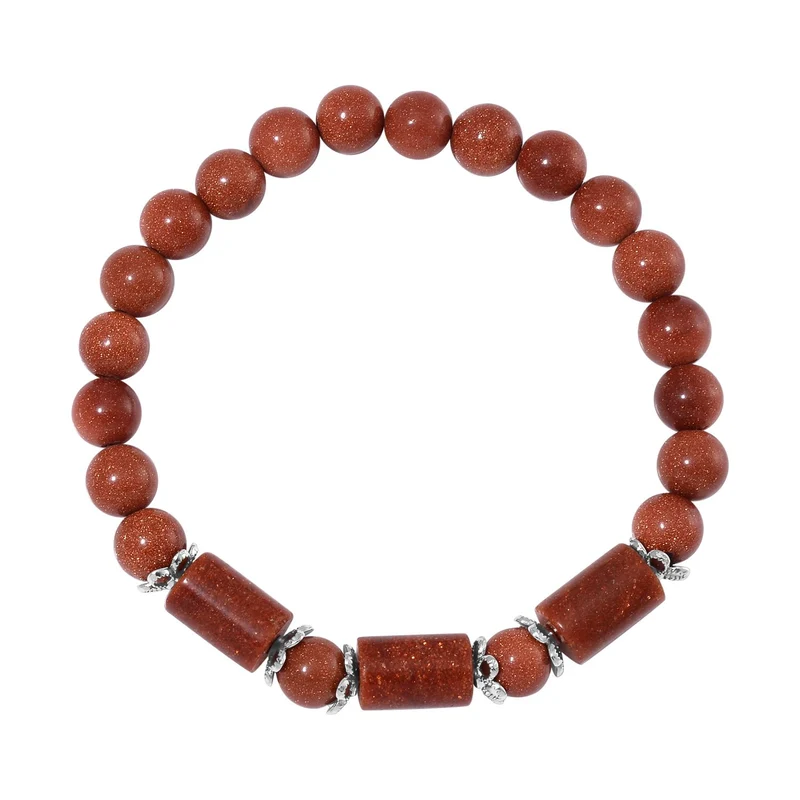 Blauer Sandstein Schmuckset Reiner Edelstahl ca. 136.00 ct