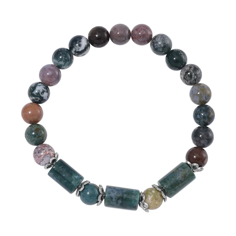 Blauer Sandstein Schmuckset Reiner Edelstahl ca. 136.00 ct
