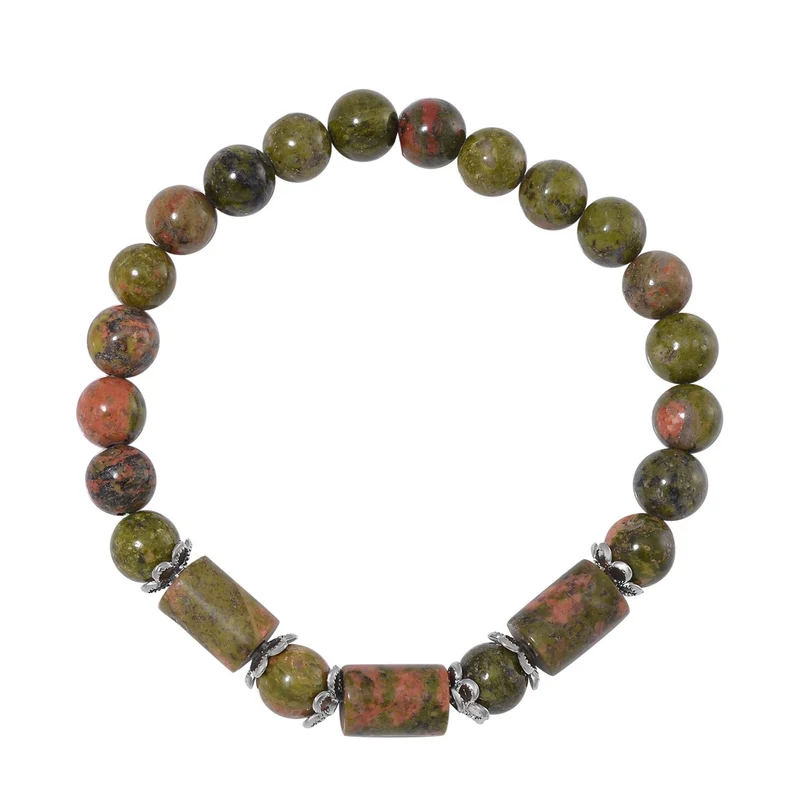 Blauer Sandstein Schmuckset Reiner Edelstahl ca. 136.00 ct