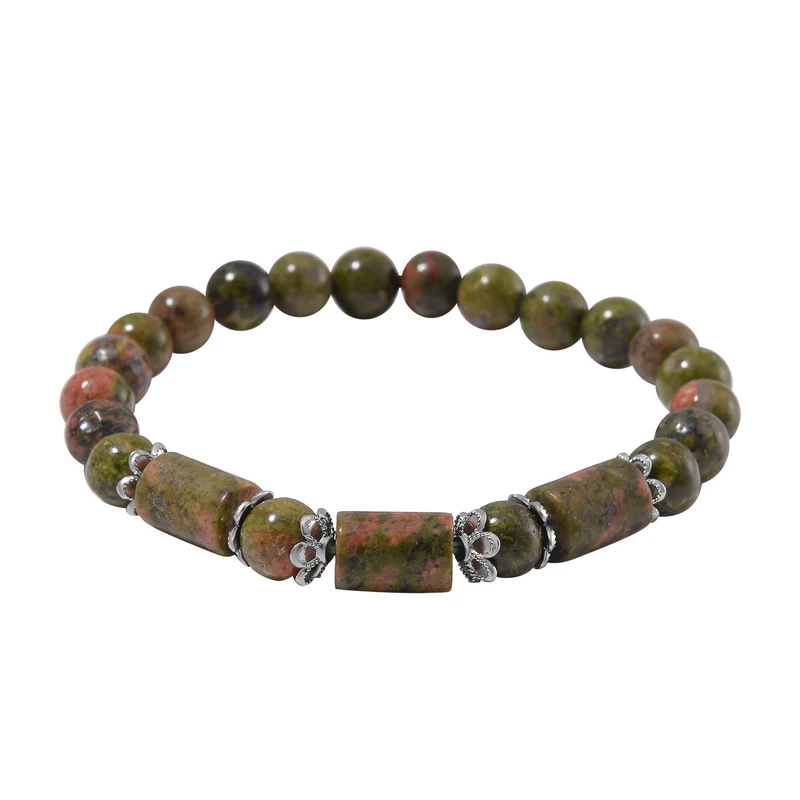 Blauer Sandstein Schmuckset Reiner Edelstahl ca. 136.00 ct