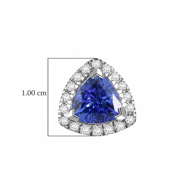Rhapsody AAAA Tansanit, Weißer Diamant AGI zertifiziert Ohrringe 950 Platin (10-15 Werktage Lieferzeit) ca. 2.30 ct