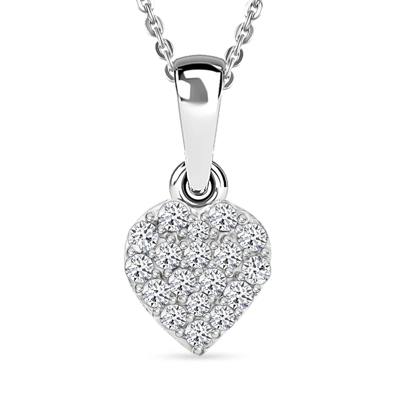 LUXURIANT DIAMOND - Lab Grown Diamant SI-GH Schmuckset ca. 50 cm 925 Silber Rhodiniert ca. 0.15 ct
