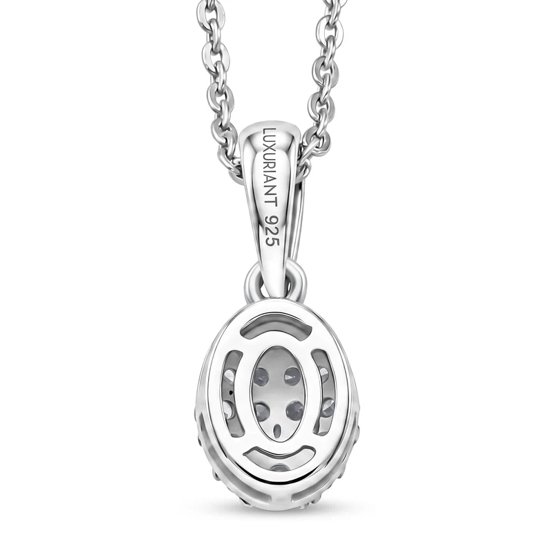 LUXURIANT DIAMOND - Lab Grown Diamant SI-GH Schmuckset ca. 50 cm 925 Silber Rhodiniert ca. 0.15 ct