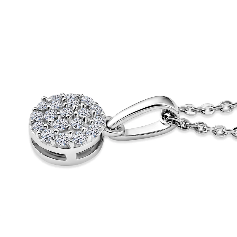 LUXURIANT DIAMOND - Lab Grown Diamant SI-GH Schmuckset ca. 50 cm 925 Silber Rhodiniert ca. 0.15 ct