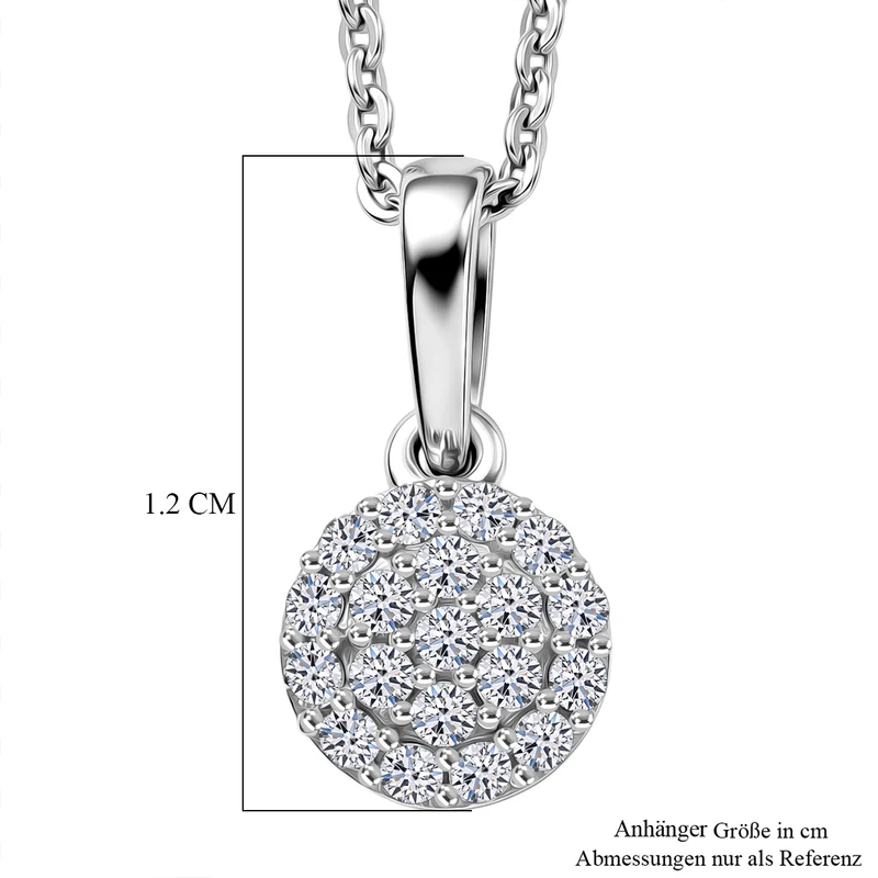 LUXURIANT DIAMOND - Lab Grown Diamant SI-GH Schmuckset ca. 50 cm 925 Silber Rhodiniert ca. 0.15 ct