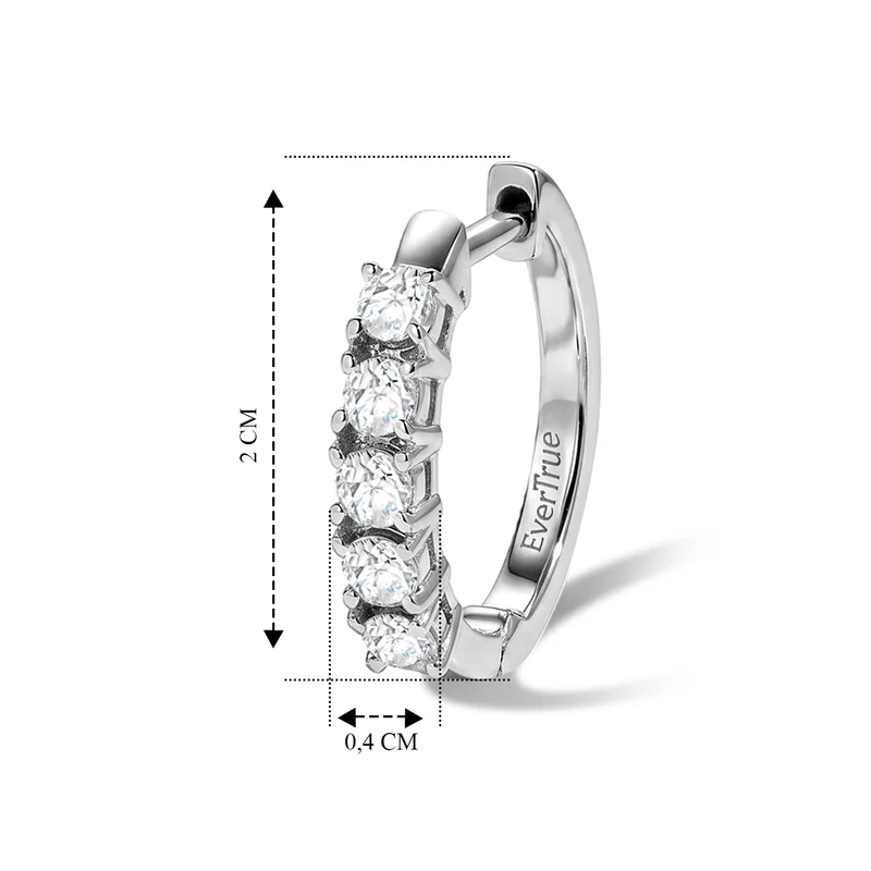 EVER TRUE Weißer Diamant Ohrringe Nickelfreies Messing ca. 0,05 ct.