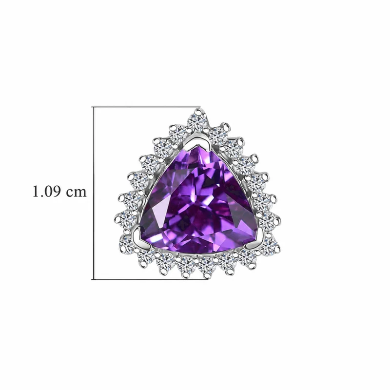 LUXURIANT(10-15 Werktage Lieferzeit) 3,27 ct. AGI zertifizierte AAA Labor Lila Saphir und Labor Diamant Ohrringe in 417 Weißgold