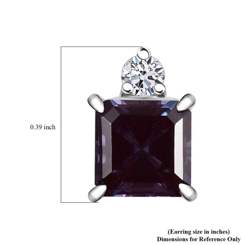 LUXURIANT 2,56 ct. AGI zertifizierte und geprüfte AAA Labor Alexandrit und Labor Diamant Ohrringe in 417 Weißgold