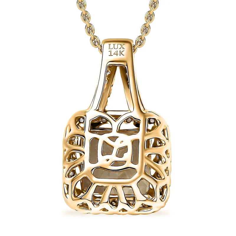 LUXORO AAA Turkizit, Weißer Diamant AGI zertifiziert Schmuckset (10-15 Werktage Lieferzeit) ca. 50 cm 585 Gold ca. 3.78 ct