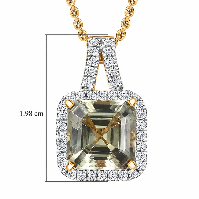 LUXORO AAA Turkizit, Weißer Diamant AGI zertifiziert Schmuckset (10-15 Werktage Lieferzeit) ca. 50 cm 585 Gold ca. 3.78 ct