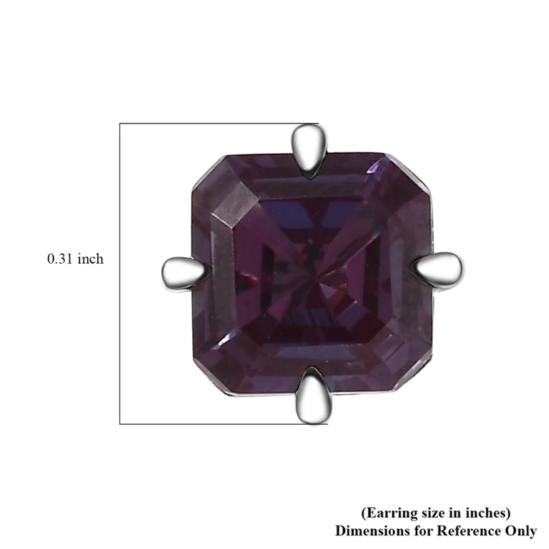 Luxuriant - AAA Lab Grown Alexandrit Ohrringe, AGI zertifiziert und geprüft, 417 Weiß Gold (10-15 Werktage Lieferzeit) ca. 2.44 ct