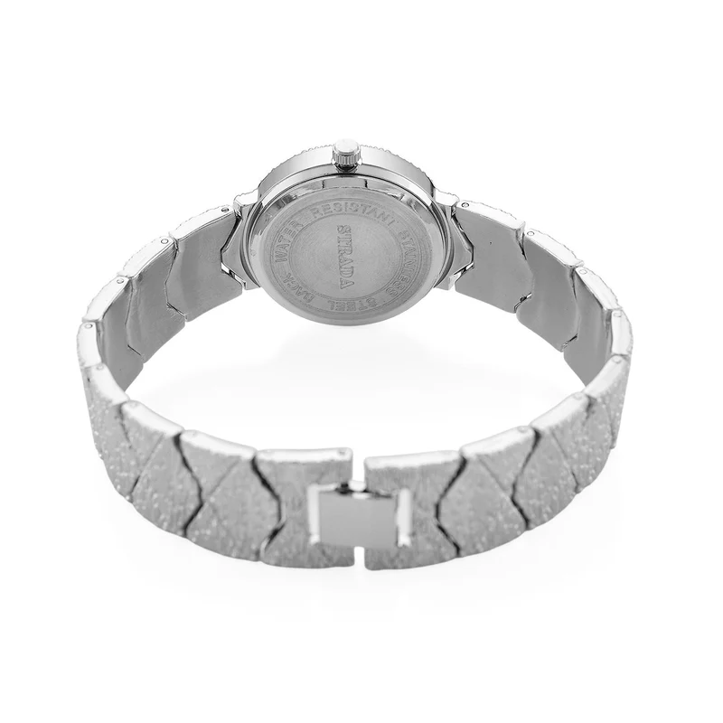 STRADA - Japanisches Uhrwerk, Burgunder Zifferblatt mit goldplattiertem Alloy Armband, 20 cm