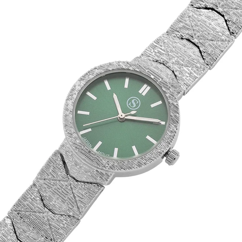 STRADA - Japanisches Uhrwerk, Burgunder Zifferblatt mit goldplattiertem Alloy Armband, 20 cm