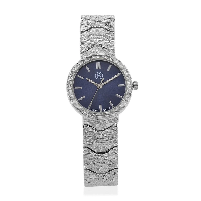 STRADA - Japanisches Uhrwerk, Burgunder Zifferblatt mit goldplattiertem Alloy Armband, 20 cm