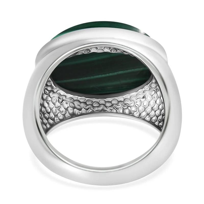 Malachit Schmuckset 316L Edelstahl ca. 30.00 ct