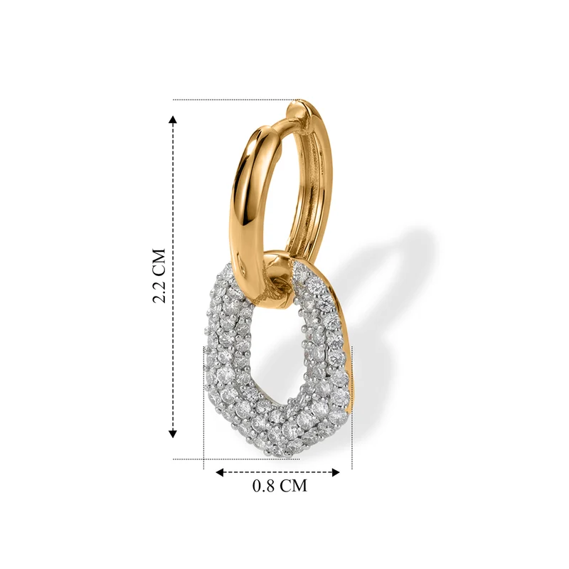 LUXURIANT DIAMOND - Lab Grown Diamant SI-GH SGL zertifiziert Ohrringe 925 Silber Rhodiniert ca. 1,00 ct.