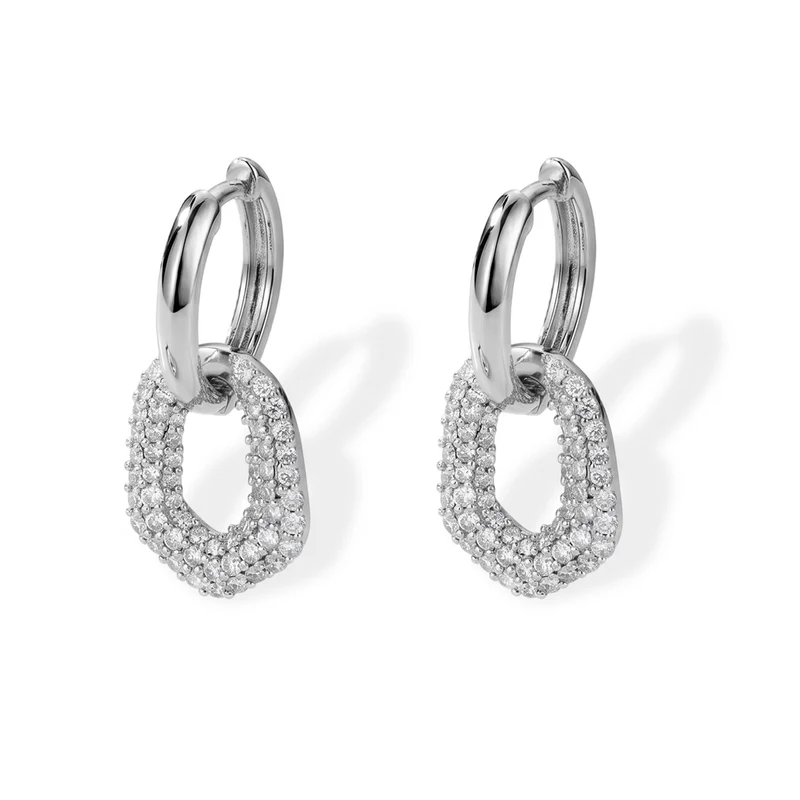 LUXURIANT DIAMOND - Lab Grown Diamant SI-GH SGL zertifiziert Ohrringe 925 Silber Rhodiniert ca. 1,00 ct.